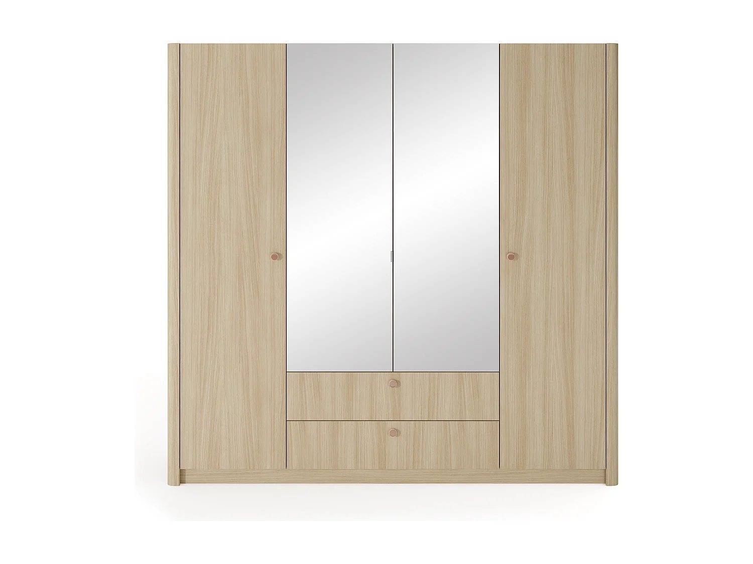 Armadio moderno 213x208,4 cm a 4 ante battenti in ALK16