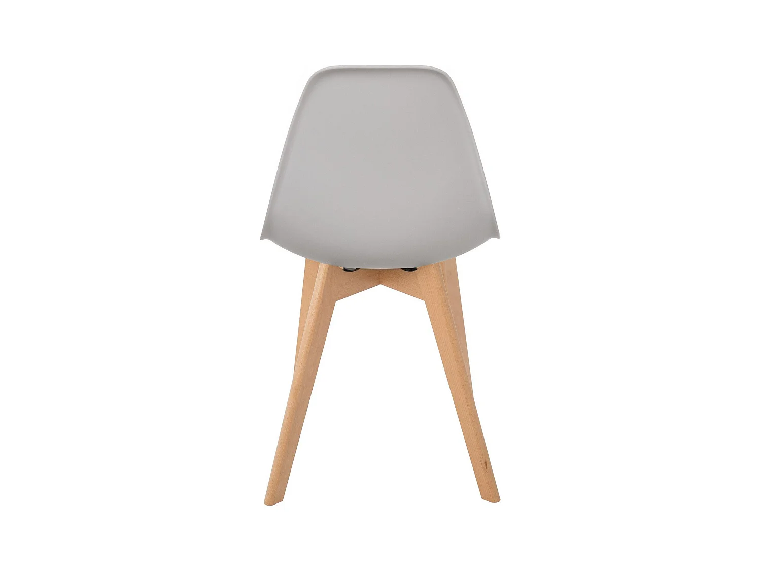 Chaise nordique gris clair et pieds hêtre clair Nordo - Lot de 2