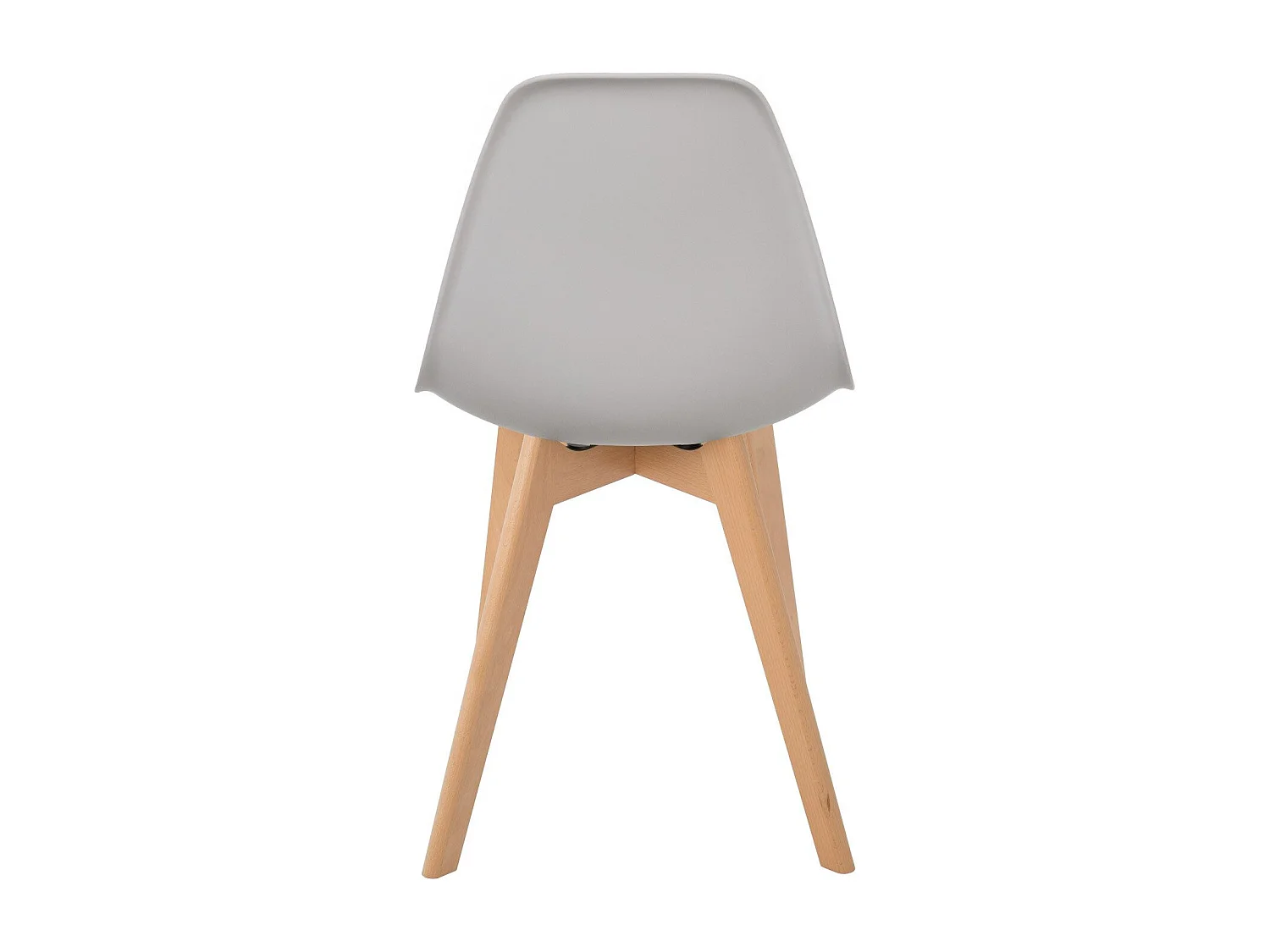 Silla nórdica gris claro y patas de haya clara Nordo - Juego de 2