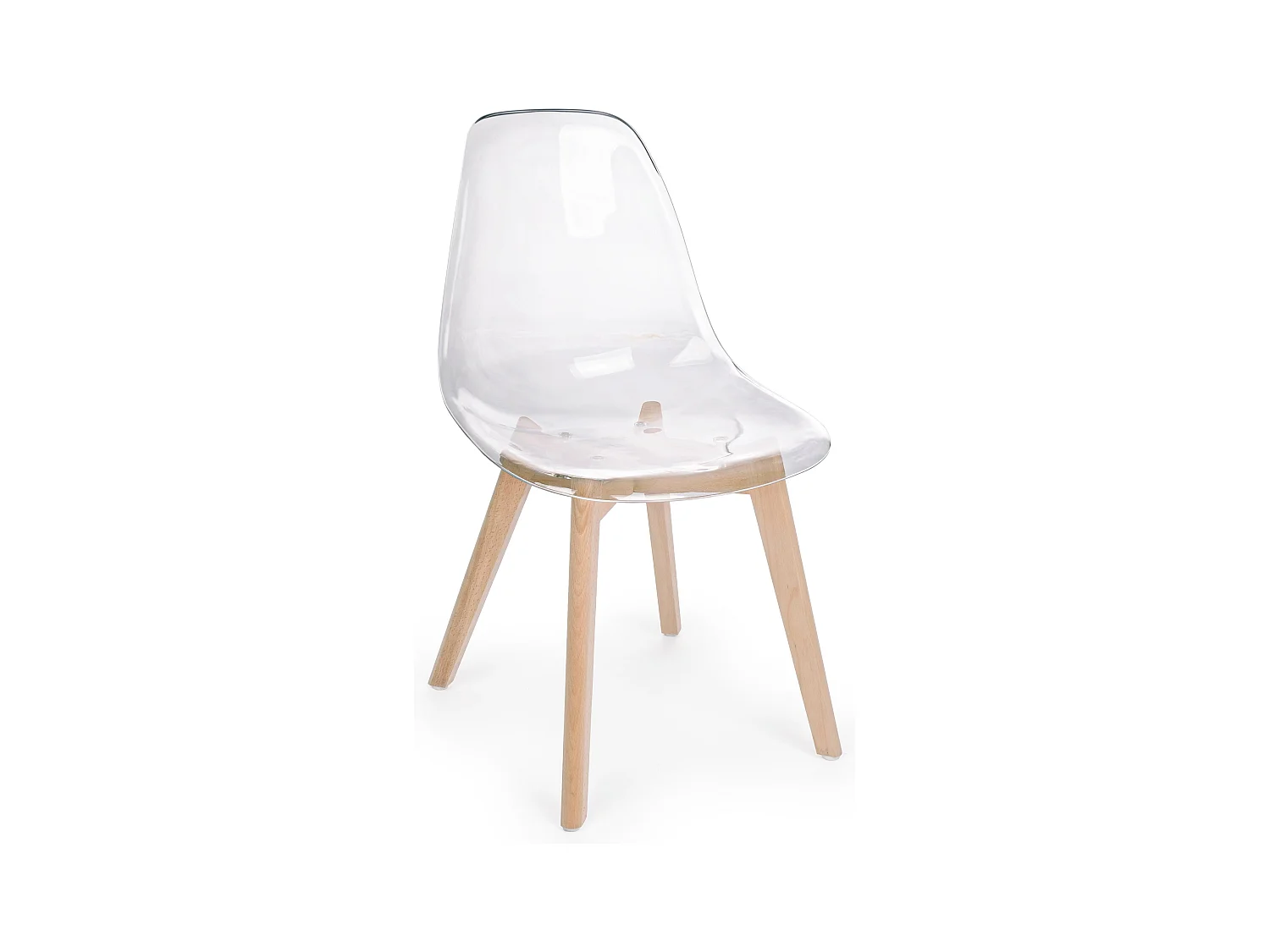 Lot de 4 chaises transparentes Edona en polycarbonate - Design épuré-Couleur Transparent