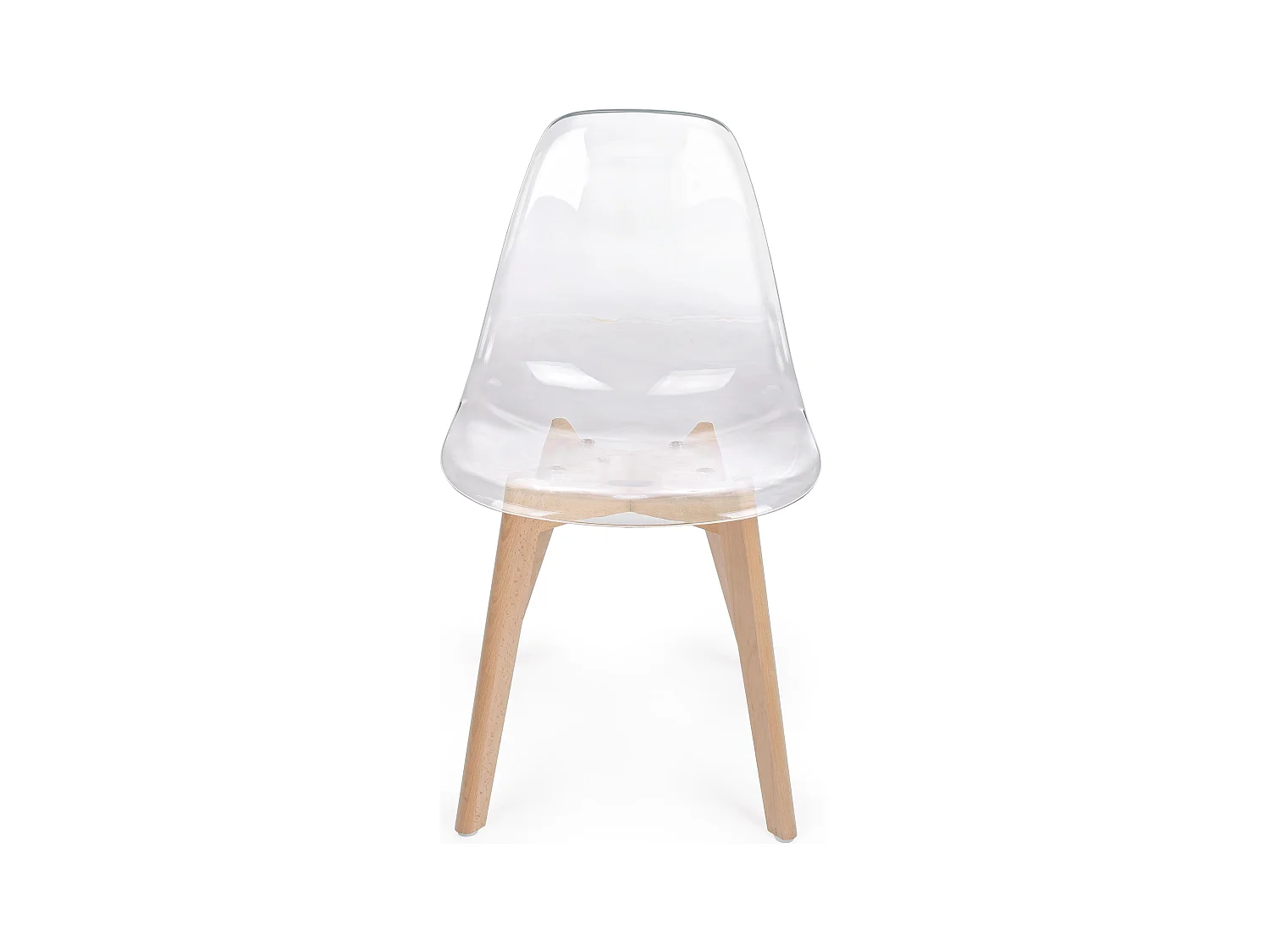 Lot de 4 chaises transparentes Edona en polycarbonate - Design épuré-Couleur Transparent