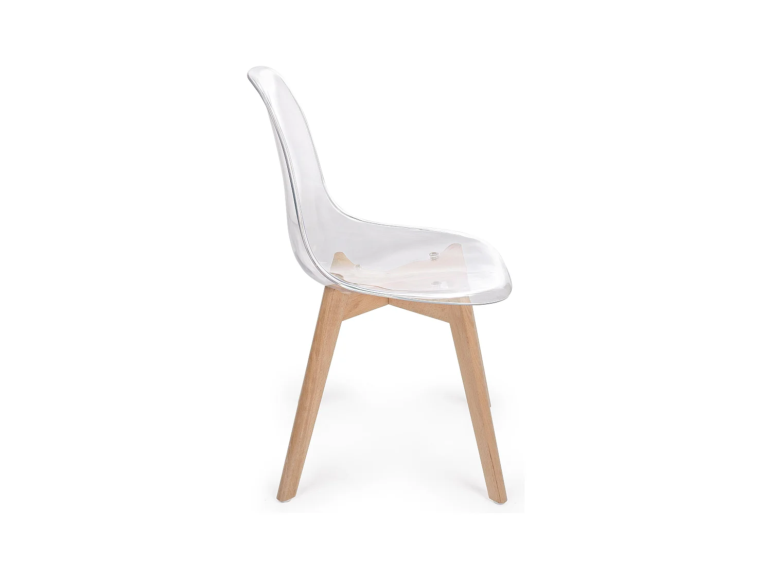 Lot de 4 chaises transparentes Edona en polycarbonate - Design épuré-Couleur Transparent