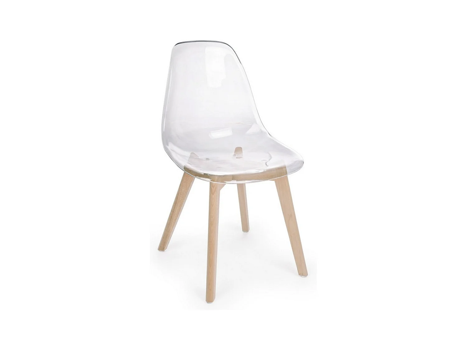Lot de 4 chaises transparentes Edona en polycarbonate - Design épuré-Couleur Transparent