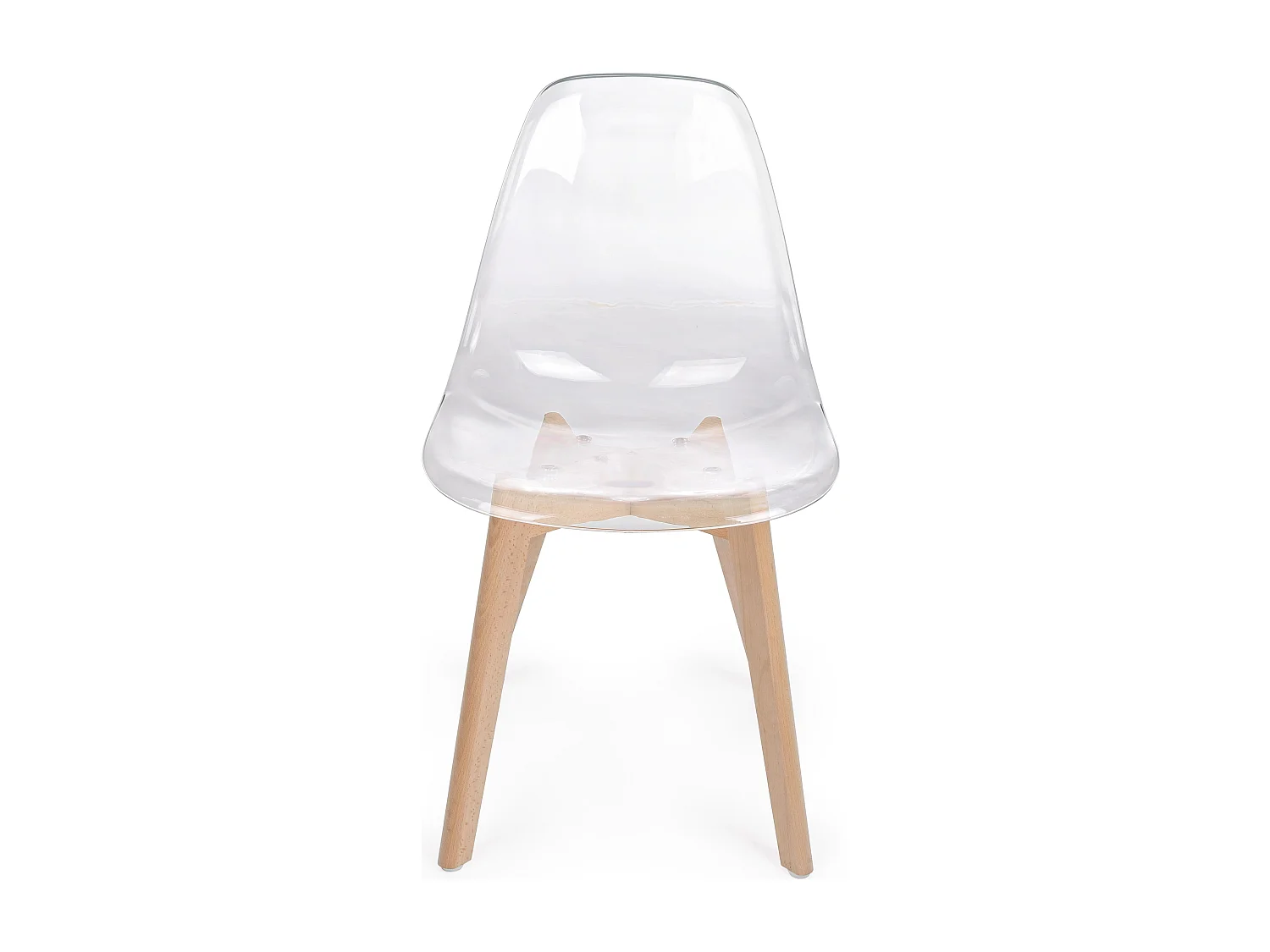 Juego de 4 sillas Edona transparentes en policarbonato - Diseño elegante-Color Transparente