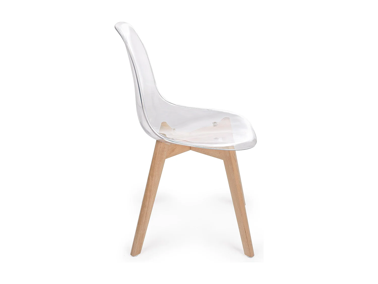 Juego de 4 sillas Edona transparentes en policarbonato - Diseño elegante-Color Transparente