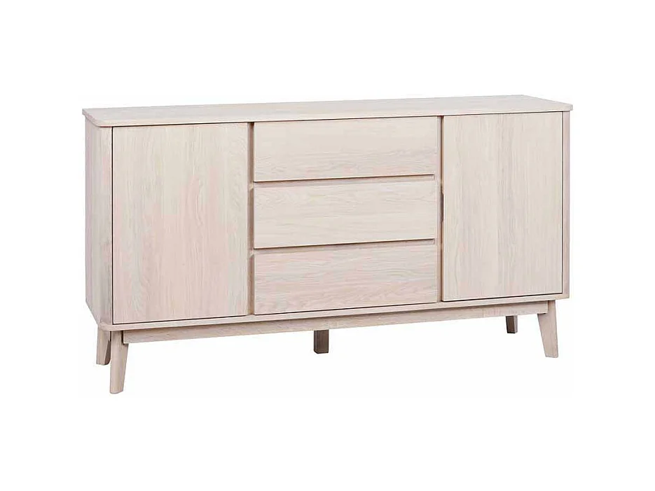 Wohnzimmer Sideboard mit Eiche furniert White Wash
