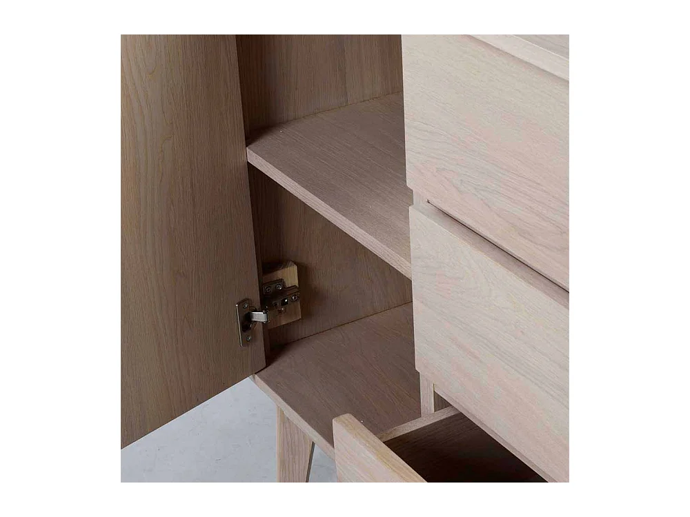 Wohnzimmer Sideboard mit Eiche furniert White Wash