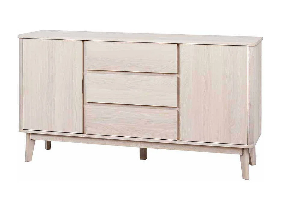 Wohnzimmer Sideboard mit Eiche furniert White Wash