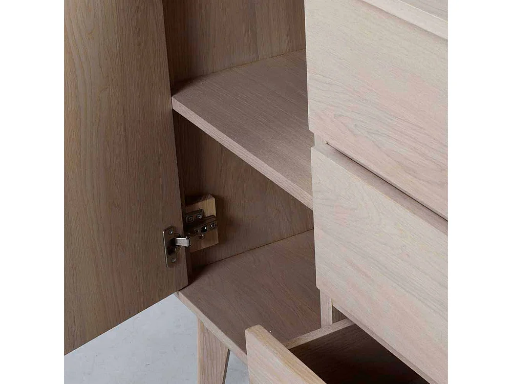 Wohnzimmer Sideboard mit Eiche furniert White Wash