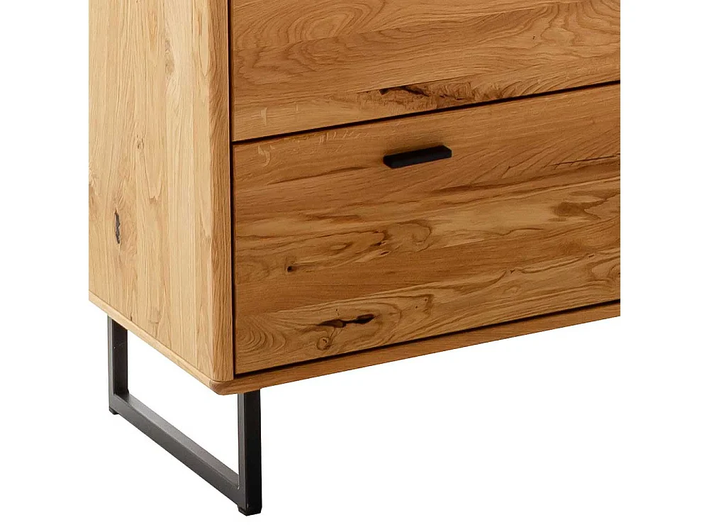 Hochwertiges Sideboard in Wildeichefarben und Anthrazit Glastür