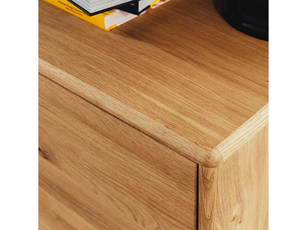 Hochwertiges Sideboard in Wildeichefarben und Anthrazit Glastür