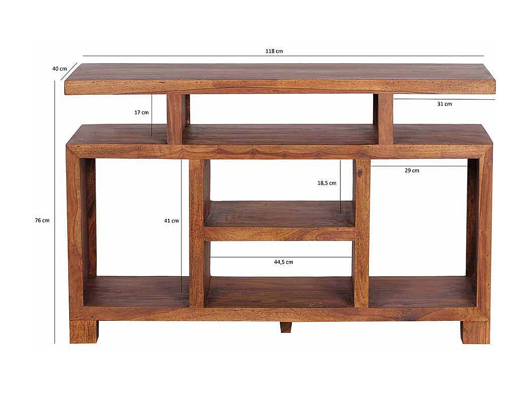 Wohnzimmer Sideboard aus Sheesham Massivholz 120 cm
