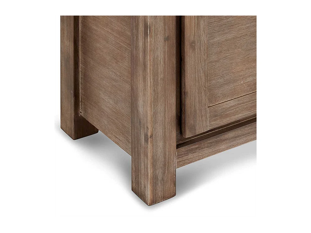 Rustikales Sideboard dunkel lackiert Akazie teilmassiv