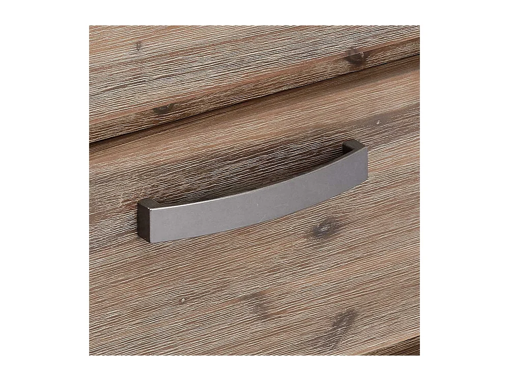 Rustikales Sideboard dunkel lackiert Akazie teilmassiv