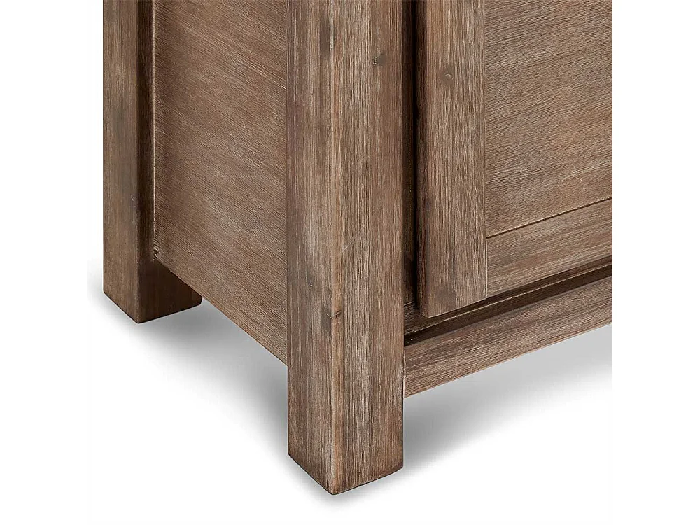 Rustikales Sideboard dunkel lackiert Akazie teilmassiv