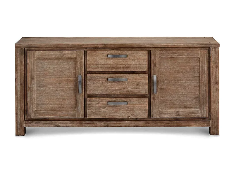 Rustikales Sideboard dunkel lackiert Akazie teilmassiv