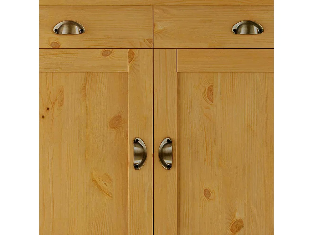 Kiefer massiv Sideboard im Landhausstil drei Schubladen und Türen