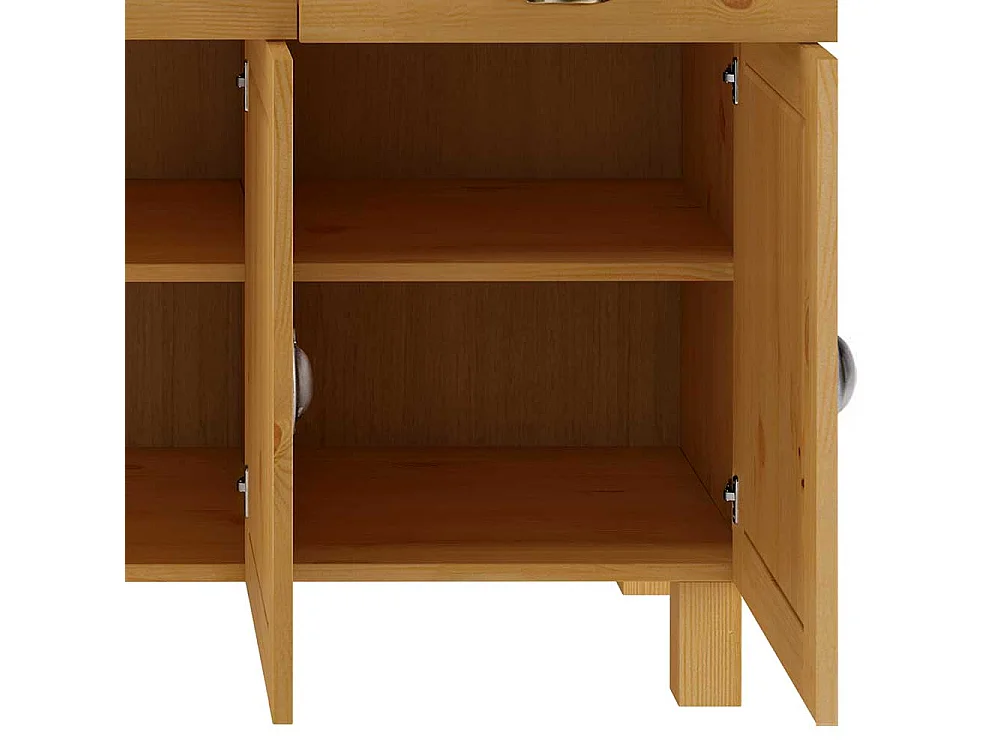 Kiefer massiv Sideboard im Landhausstil drei Schubladen und Türen