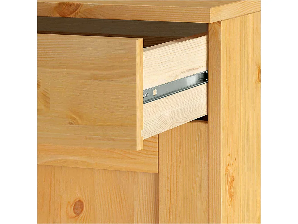 Kiefer massiv Sideboard im Landhausstil drei Schubladen und Türen