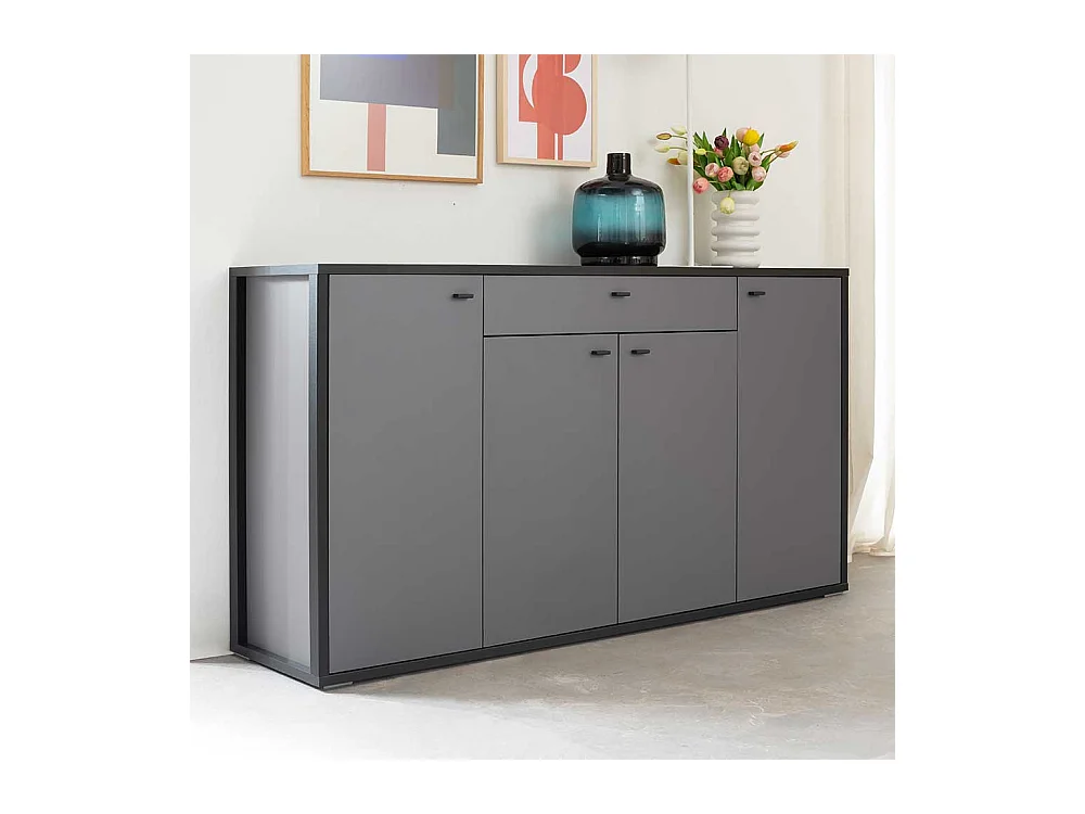 Großes Wohnzimmerhighboard in Grau Anthrazit