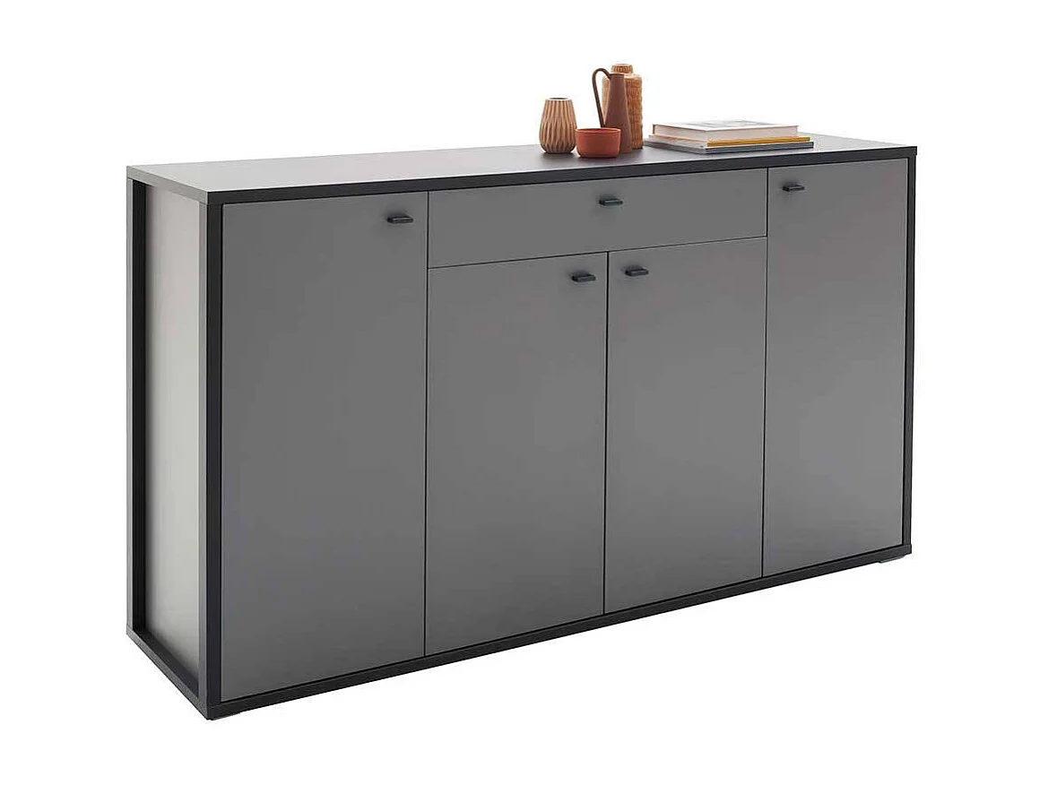 Großes Wohnzimmerhighboard in Grau Anthrazit