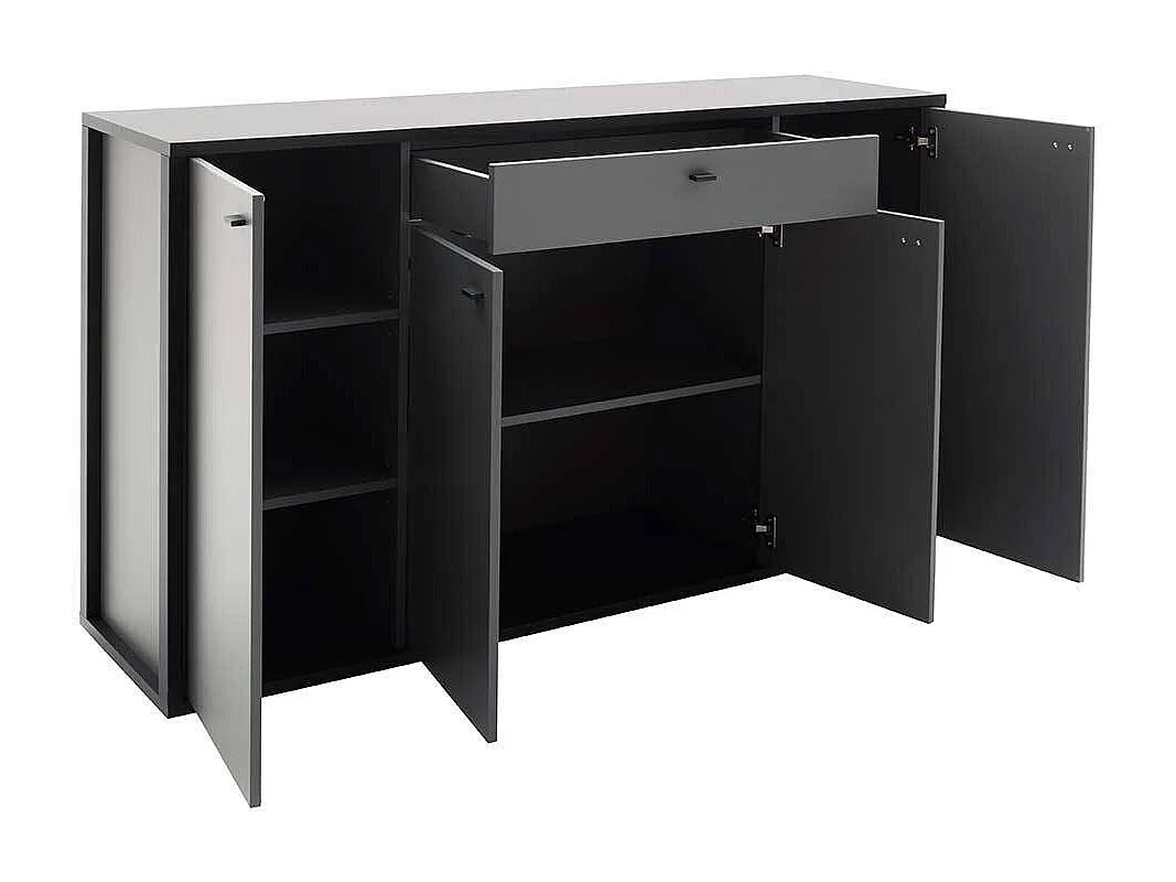 Großes Wohnzimmerhighboard in Grau Anthrazit