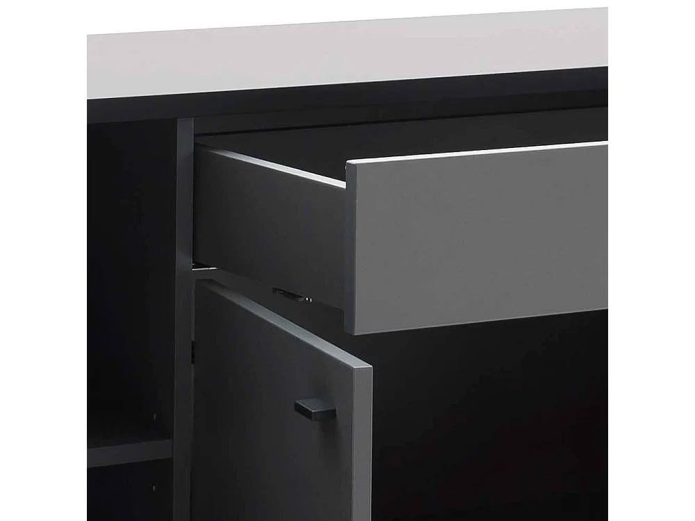 Großes Wohnzimmerhighboard in Grau Anthrazit