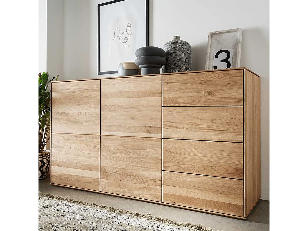 Schubladensideboard aus Wildeiche Massivholz Soft Close