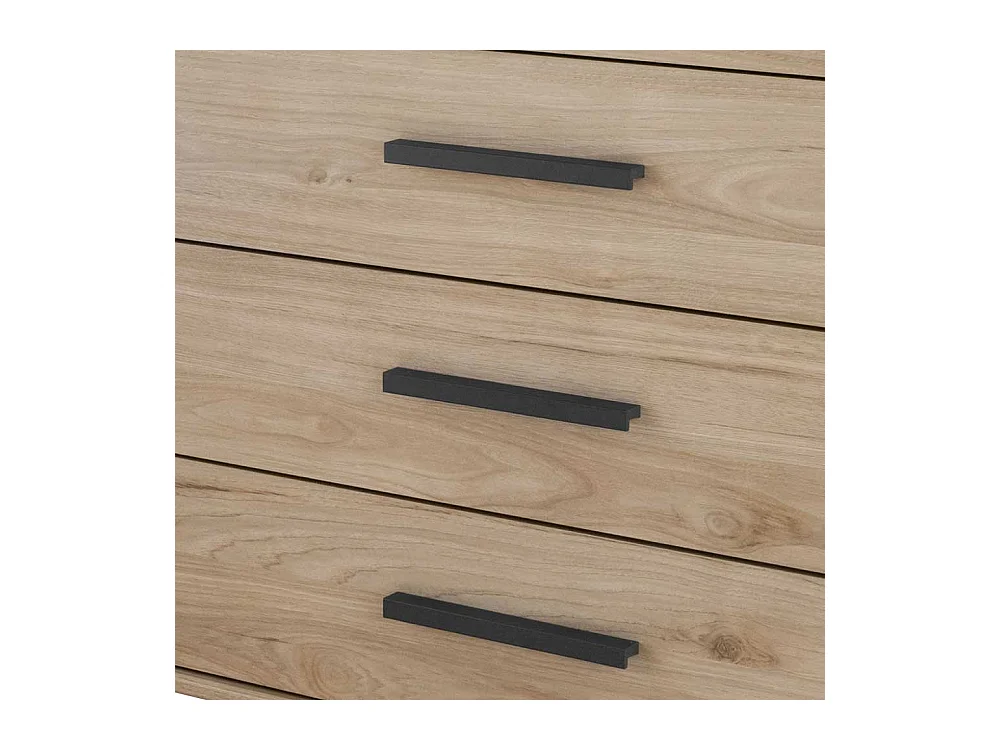 Schlafzimmer Kombikommode in Eichefarben und Dunkelgrau Made in Germany