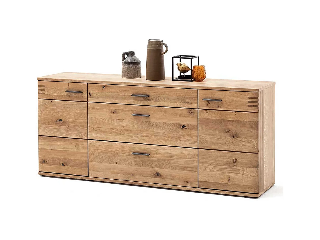 Wohnzimmer Sideboard in Balkeneiche Bianco furniert 180 cm breit