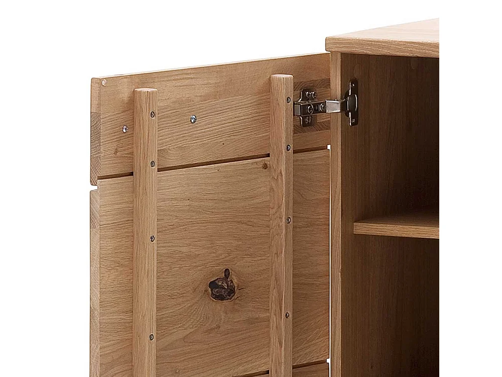 Wohnzimmer Sideboard in Balkeneiche Bianco furniert 180 cm breit