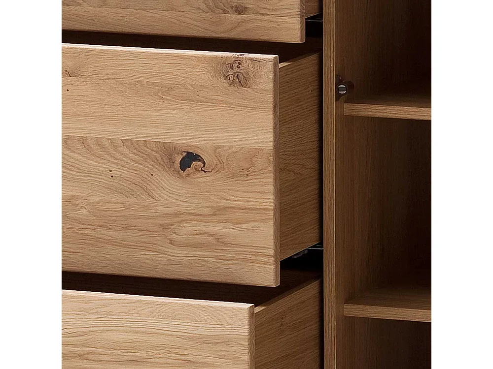 Wohnzimmer Sideboard in Balkeneiche Bianco furniert 180 cm breit