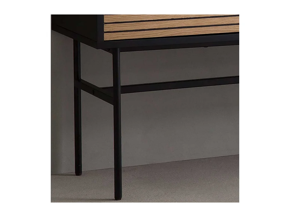 Esszimmersideboard in Eichefarben und Schwarz echtholzfurniert