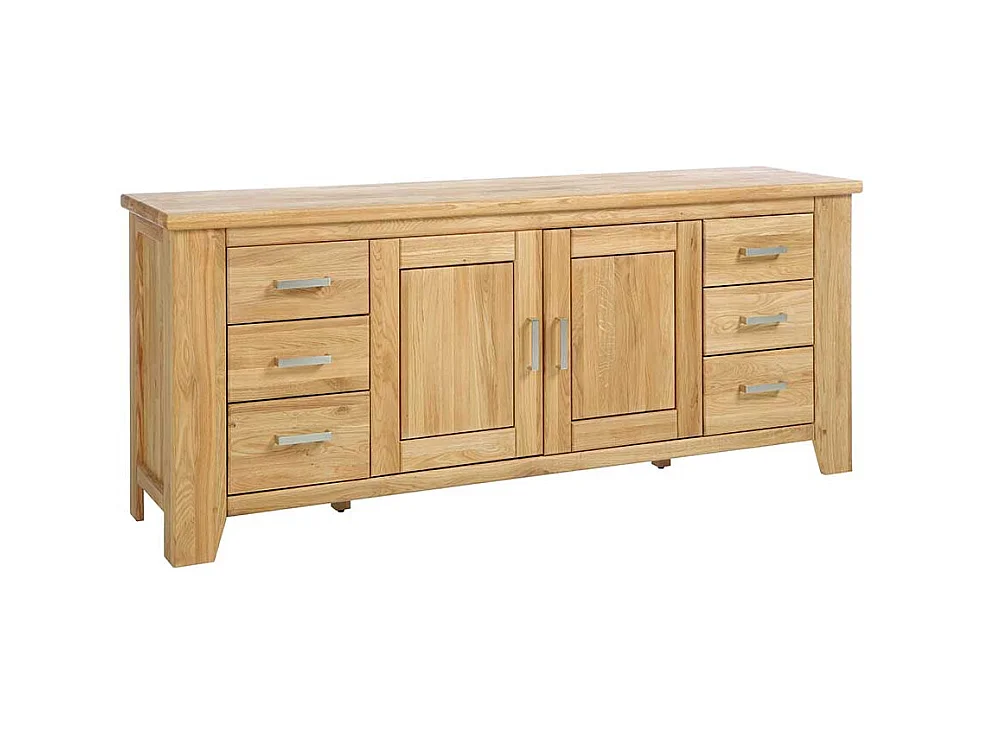 Wohnzimmer Anrichte aus Wildeiche Massivholz 202 cm breit