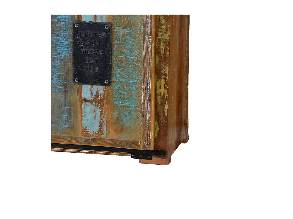 Shabby Chic Sideboard in Braun Bunt Altholz massiv