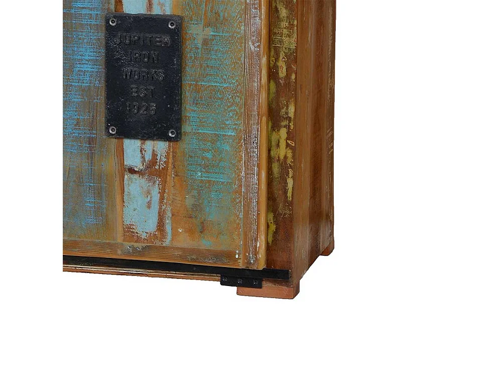 Shabby Chic Sideboard in Braun Bunt Altholz massiv