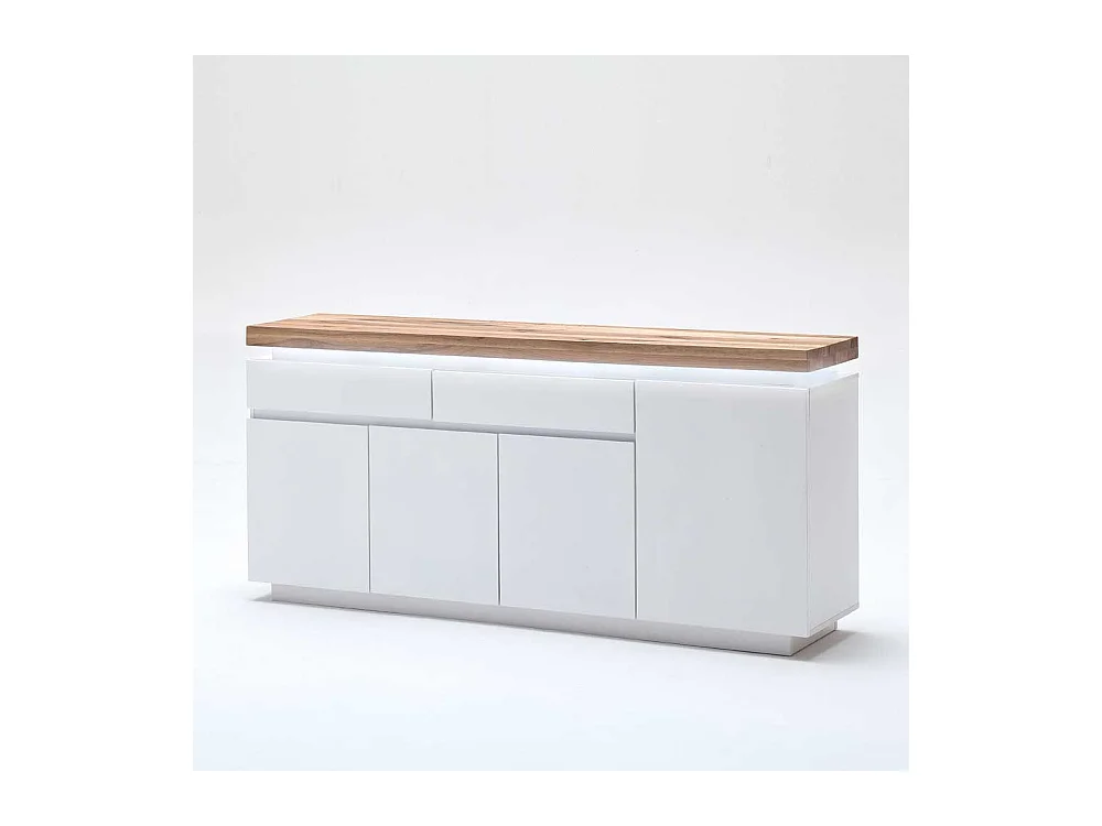 Sideboard mit dimmbarer Beleuchtung Weiß