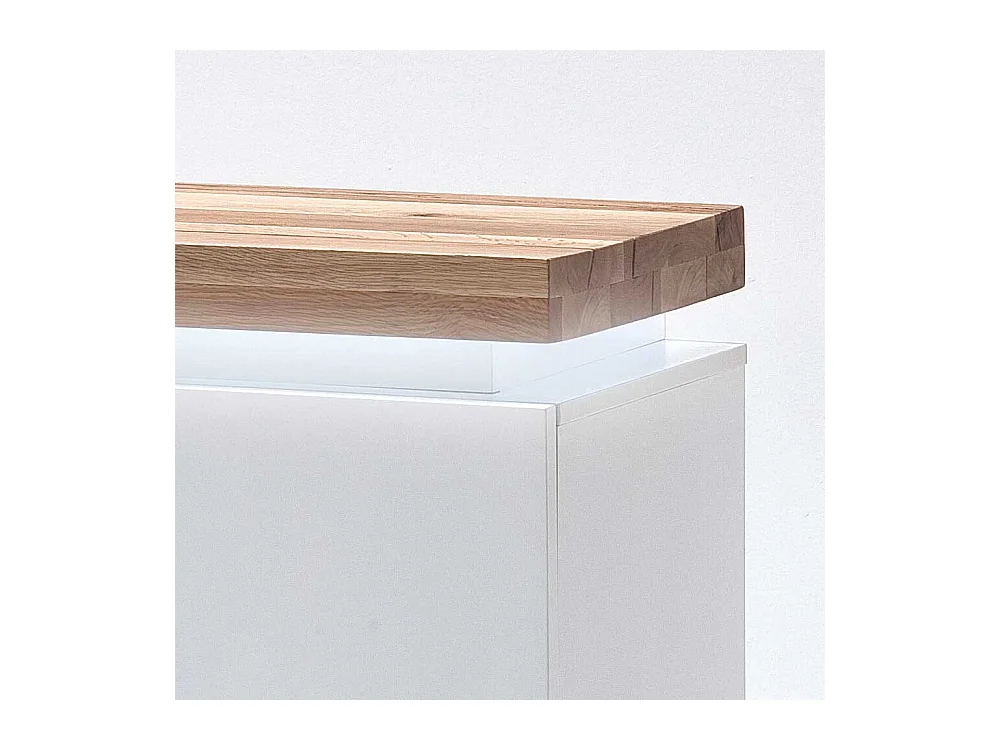 Sideboard mit dimmbarer Beleuchtung Weiß