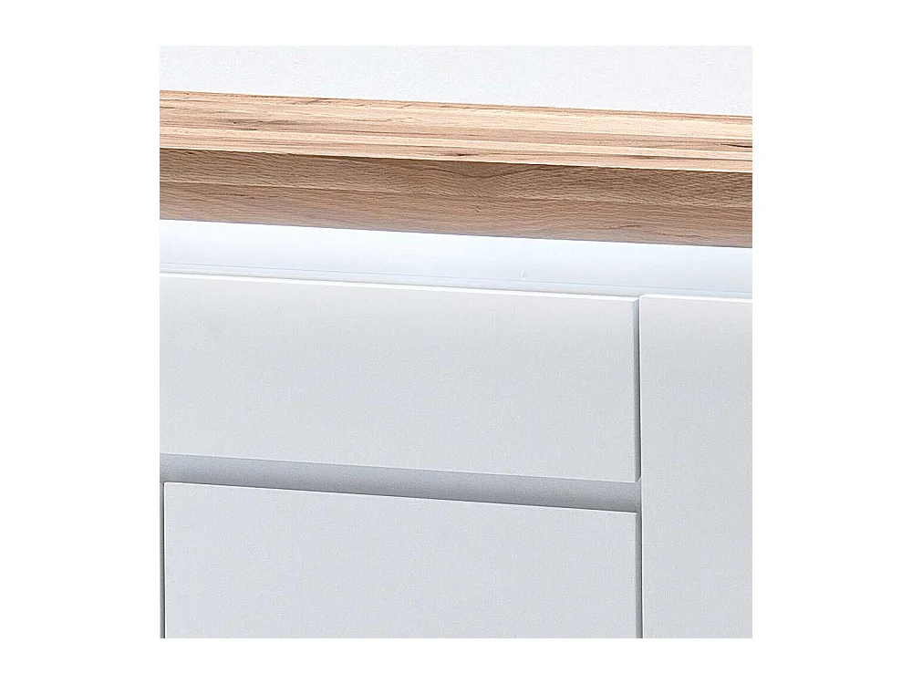Sideboard mit dimmbarer Beleuchtung Weiß