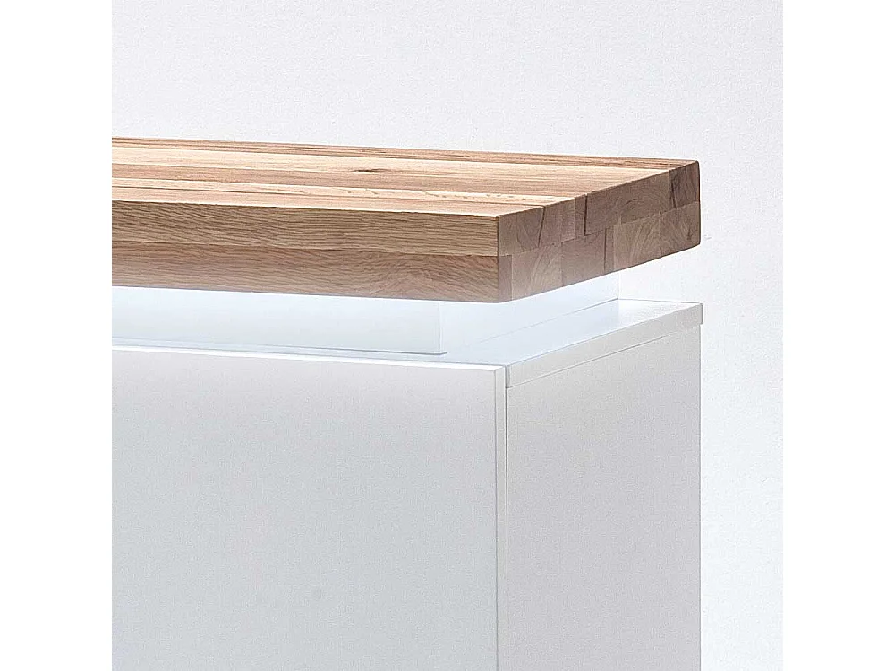 Sideboard mit dimmbarer Beleuchtung Weiß