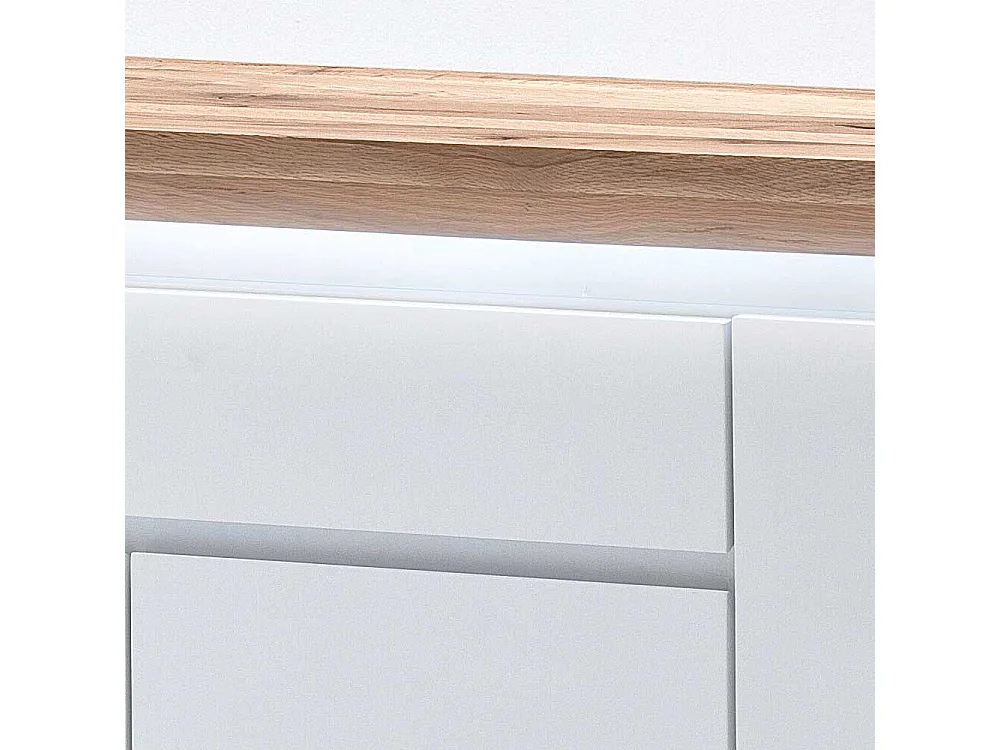 Sideboard mit dimmbarer Beleuchtung Weiß