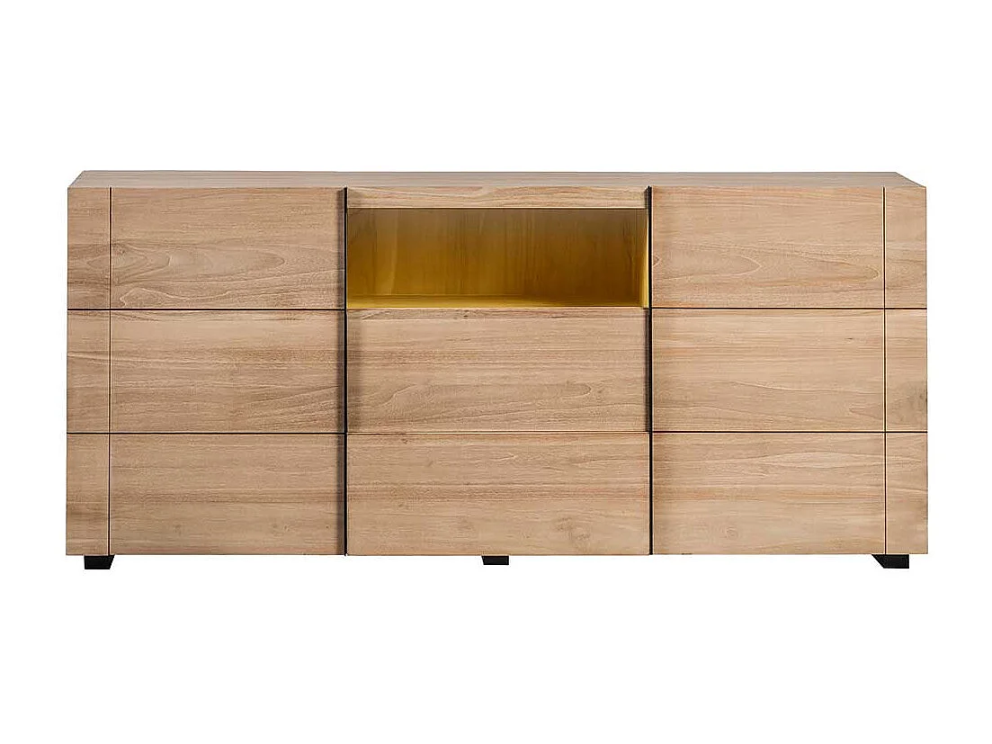 2 türiges Sideboard in Teakfarben zwei Schubladen