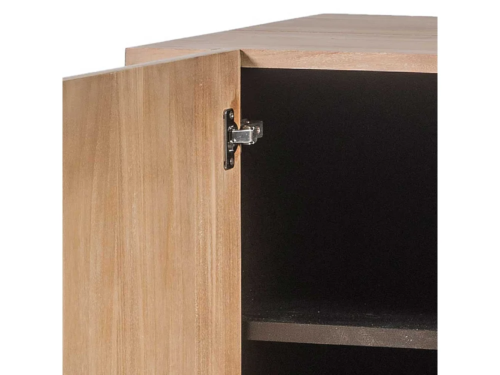 2 türiges Sideboard in Teakfarben zwei Schubladen