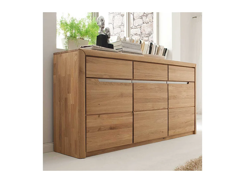 Sideboard aus Wildeiche massiv Bianco geölt 180 cm