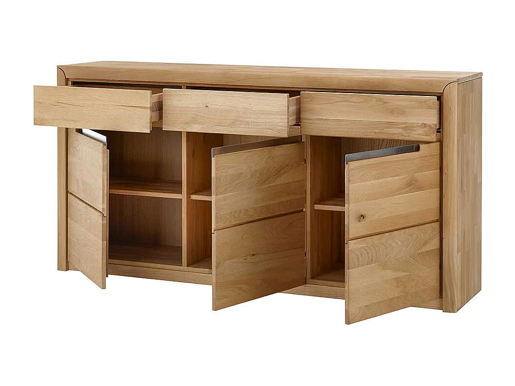 Sideboard aus Wildeiche massiv Bianco geölt 180 cm