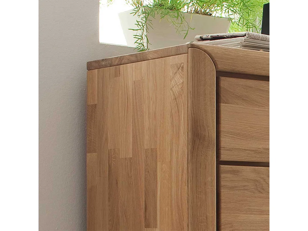 Sideboard aus Wildeiche massiv Bianco geölt 180 cm