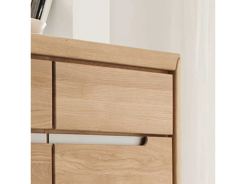 Sideboard aus Wildeiche massiv Bianco geölt 180 cm