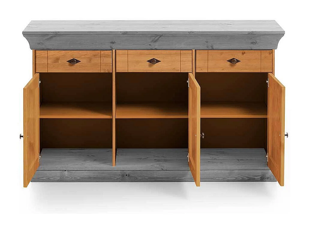 Sideboard aus Kiefer teilmassiv 84 cm hoch