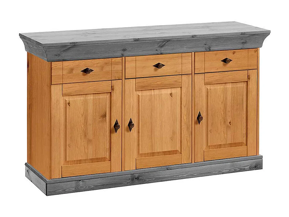 Sideboard aus Kiefer teilmassiv 84 cm hoch