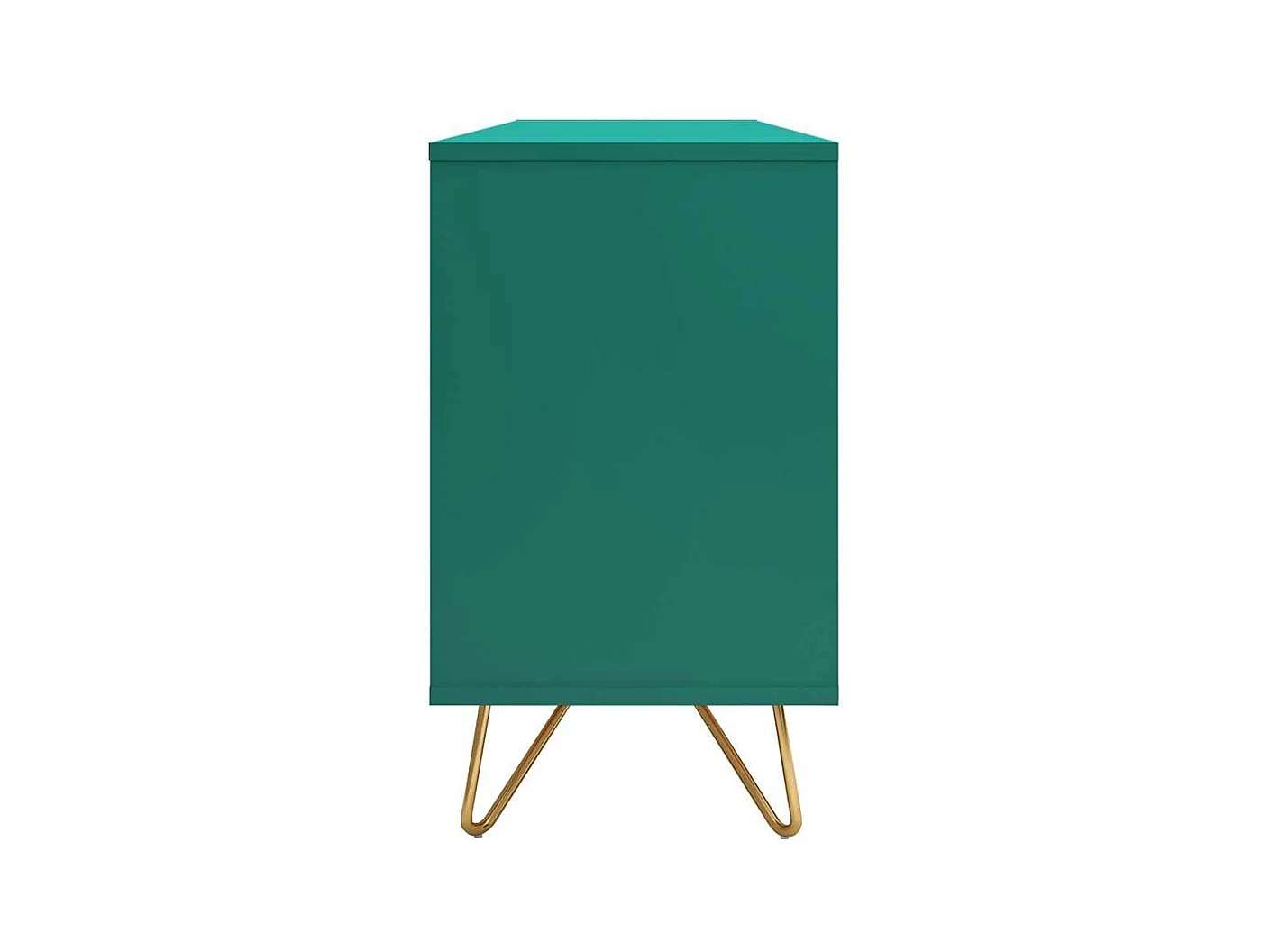 Esszimmersideboard in Grün und Goldfarben zweitürig